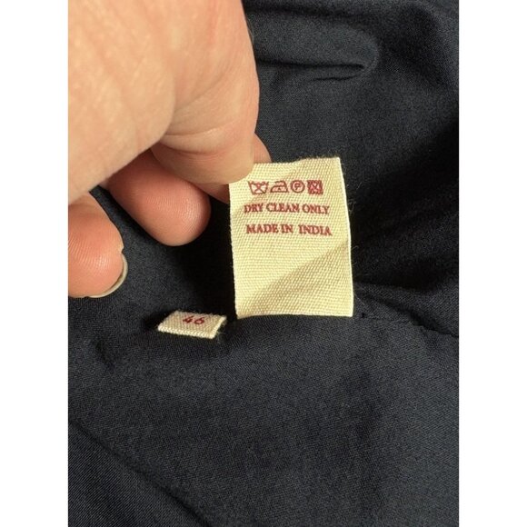 EMPORIO SIRENUSE Womens Size 46/US 10 Camille Navy Blue Embroidered Maxi Skirt - Picture 9 of 9